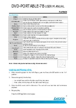 Preview for 9 page of Laser DVD-PORTABLE-7B User Manual