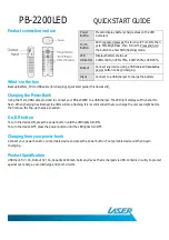 Laser PB-2200LED Quick Start Manual preview