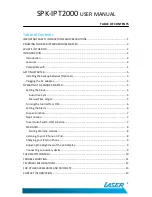 Preview for 3 page of Laser SNOOZE MASTER SPK-IPT2000 User Manual