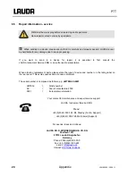 Preview for 20 page of Lauda LMTZ 831 Operating Instructions Manual