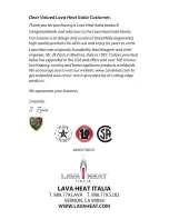 Preview for 22 page of Lava Heat Italia LAVA 2G Instruction Manual