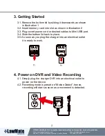 Preview for 3 page of Lawmate PV-AC20 Quick Manual