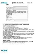 Preview for 2 page of LAZER MMC-X40 Quick User Manual