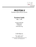 LDS Dactron PHOTON II System Manual preview