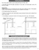 Preview for 8 page of Le Cappe WALL MOUNT HOODS Instructions Manual And User Manual