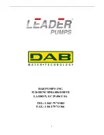 Preview for 8 page of Leader Pumps ECODIVER 750 Instruction For Installation And Maintenance