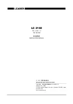 Leader LC 2160 Instruction Manual preview