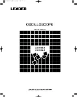 Leader LS 8105A Service Manual preview