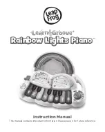 LeapFrog Learn & Groove Rainbow Lights Piano Instruction Manual preview