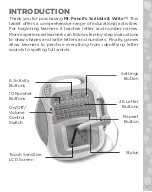 Preview for 2 page of LeapFrog Mr. Pencil's Scribble & Write Parents' Manual