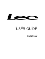 Preview for 1 page of Lec L50262W User Manual