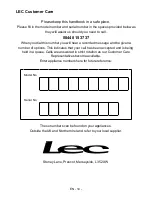 Preview for 15 page of Lec L50262W User Manual