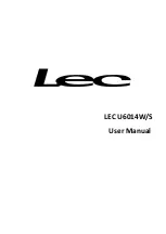 Preview for 1 page of Lec U6014W/S User Manual