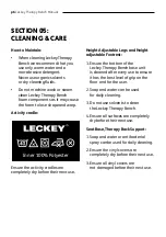 Preview for 6 page of Leckey Therapy Bench User Manual