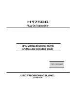 Lectrosonics H175DC Operating Instructions Manual preview