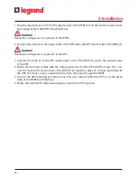 Preview for 16 page of LEGRAND 3 109 53 Installation Manual