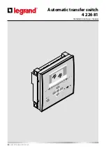 Preview for 1 page of LEGRAND 4 226 81 Installation And User Manual