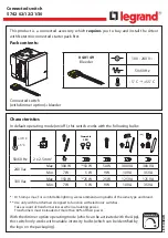 Preview for 1 page of LEGRAND 5 742 02 Quick Start Manual