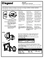 LEGRAND adorne ARPTR151 Installation Instructions Manual preview