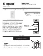 Preview for 1 page of LEGRAND Wattstopper AS-100-A Installation Instructions