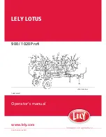 LELY LOTUS 1020 Profi Operator'S Manual preview