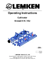 Preview for 1 page of LEMKEN Kristall 9 K Operating Instructions Manual