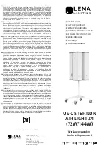 Lena Lighting UV-C STERILON AIR LIGHT Z4 User Manual preview