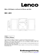 Preview for 10 page of LENCO MCI-220 Instruction Manual