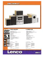 Preview for 1 page of LENCO MDV-5 Specifications