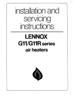 Preview for 1 page of Lennox G11 series Installation And Servicing Instructions