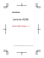 Preview for 1 page of Lenovo A536 Quick Start Manual