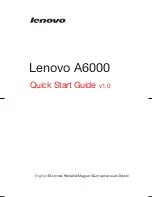 Lenovo A6000 Quick Start Manual preview