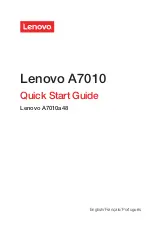 Lenovo A7010 Quick Start Manual preview