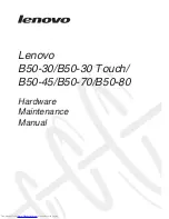 Preview for 1 page of Lenovo B50-30 Hardware Maintenance Manual