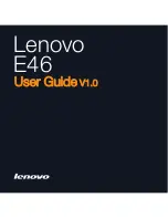 Preview for 1 page of Lenovo E46 User Manual