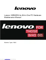 Lenovo HORIZON 2e Maintenance Manual preview