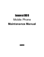 Lenovo i909 Maintenance Manual preview