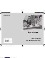 Preview for 1 page of Lenovo IDEACENTRE K3 Hardware Replacement Manual