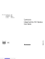 Preview for 1 page of Lenovo IdeaCentre K4 Series User Manual