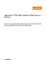 Preview for 1 page of Lenovo ideacentre Y700 Maintenance Manual