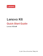 Preview for 1 page of Lenovo K6 Quick Start Manual