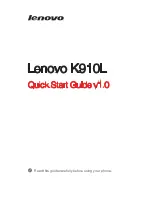 Lenovo K910L Quick Start Manual preview