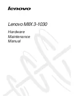 Lenovo MIIX 3-1030 Hardware Maintenance Manual preview