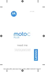 Preview for 1 page of Lenovo Moto C Plus Read Me