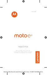 Lenovo MOTOROLA Moto E4 Start-Up preview