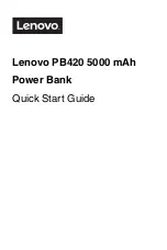 Preview for 1 page of Lenovo PB420 Quick Start Manual
