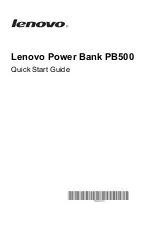 Preview for 1 page of Lenovo PB500 Quick Start Manual