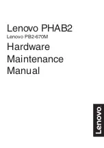Preview for 1 page of Lenovo PHAB2 Hardware Maintenance Manual