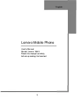 Preview for 1 page of Lenovo S560 User Manual