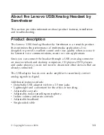 Preview for 7 page of Lenovo Sennheiser User Manual